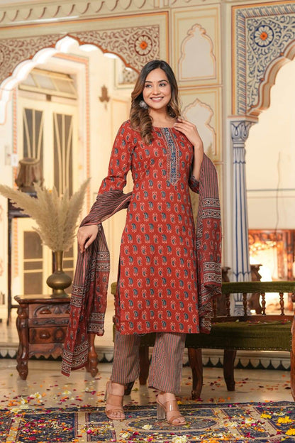 Premium cotton kurti set - Eraya