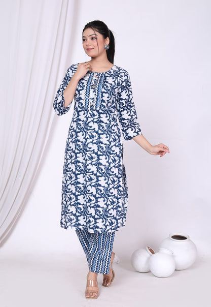 Beautiful cotton kurti set