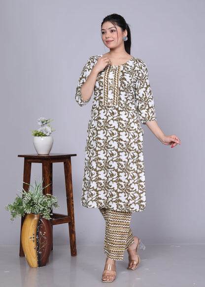 Beautiful cotton kurti set