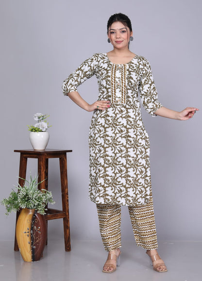 Beautiful cotton kurti set