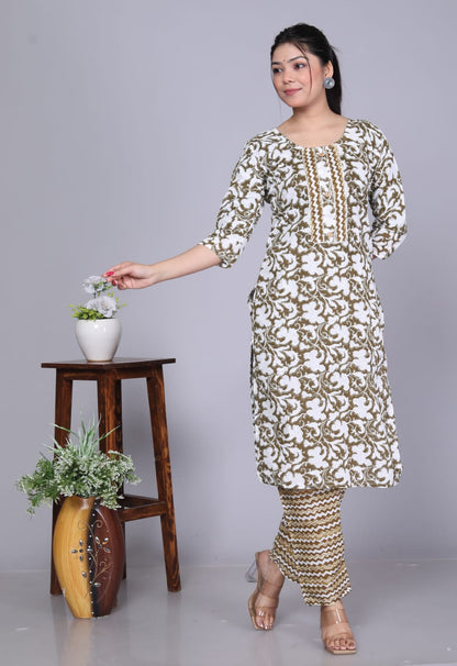 Beautiful cotton kurti set