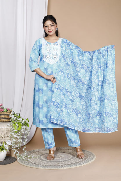 Beautiful printed kurti set