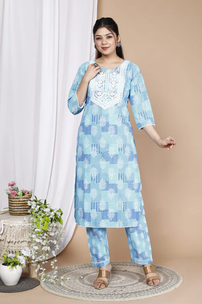 Beautiful printed kurti set