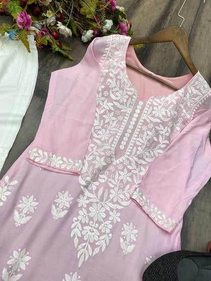 Detailed chinkari long kurta