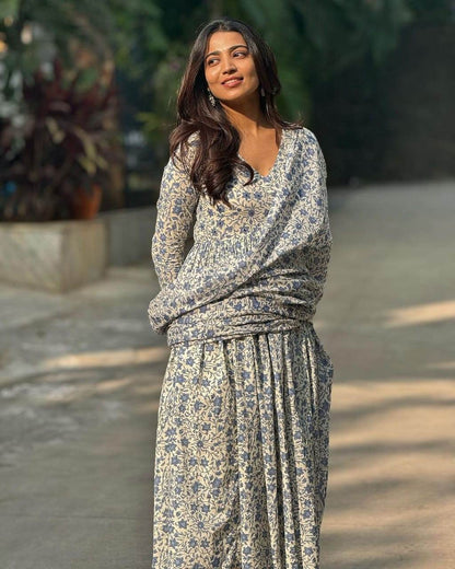 Sanganeri block print kurti set - Eraya