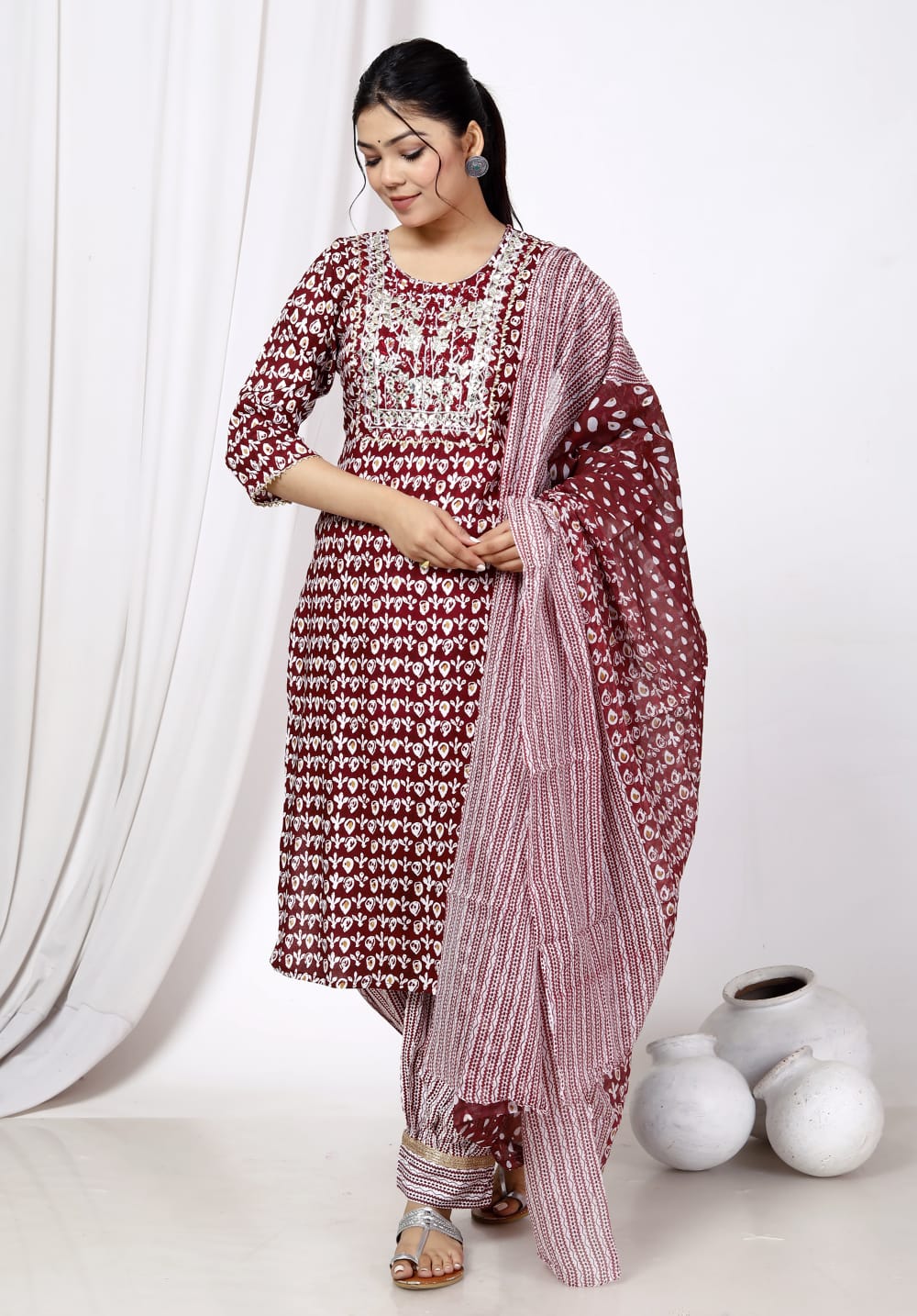 Beautiful afghani heavy suit set