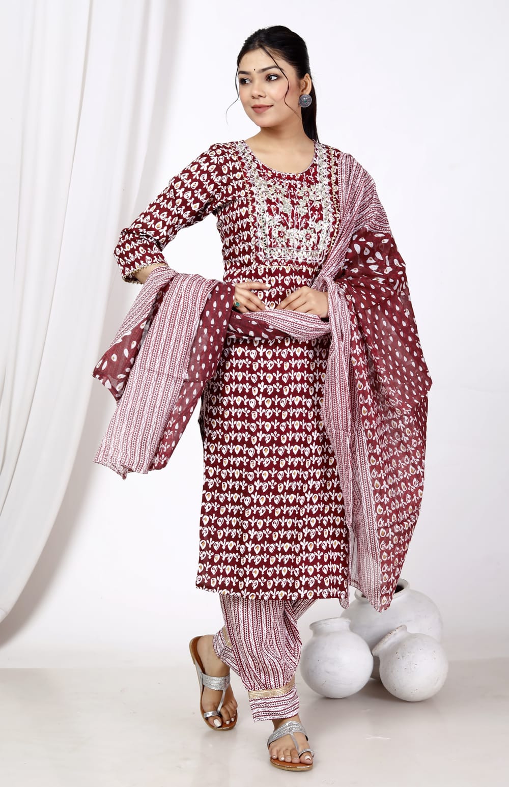 Beautiful afghani heavy suit set