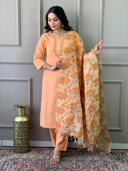 Beautiful handwoven kantha suit set