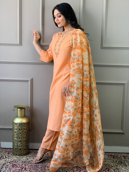 Beautiful handwoven kantha suit set