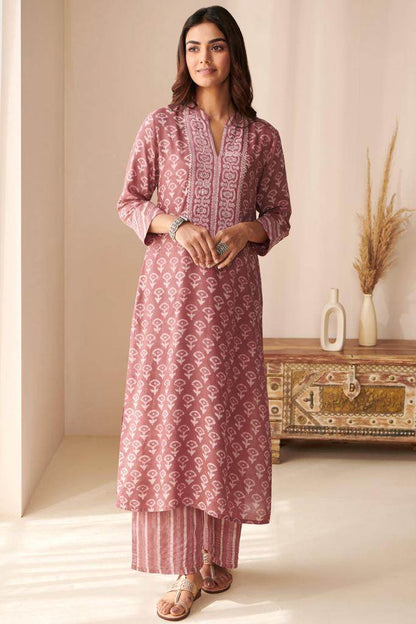 Beautiful ethnic heavy cotton kurti set - Eraya