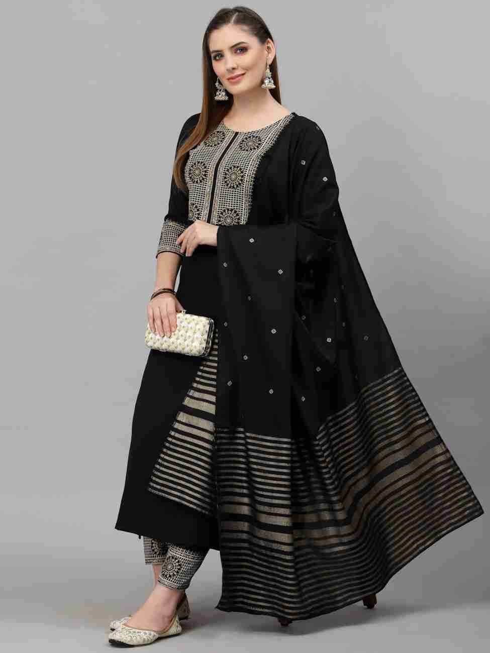 Heavy rayon fabricated embroidered kurti set