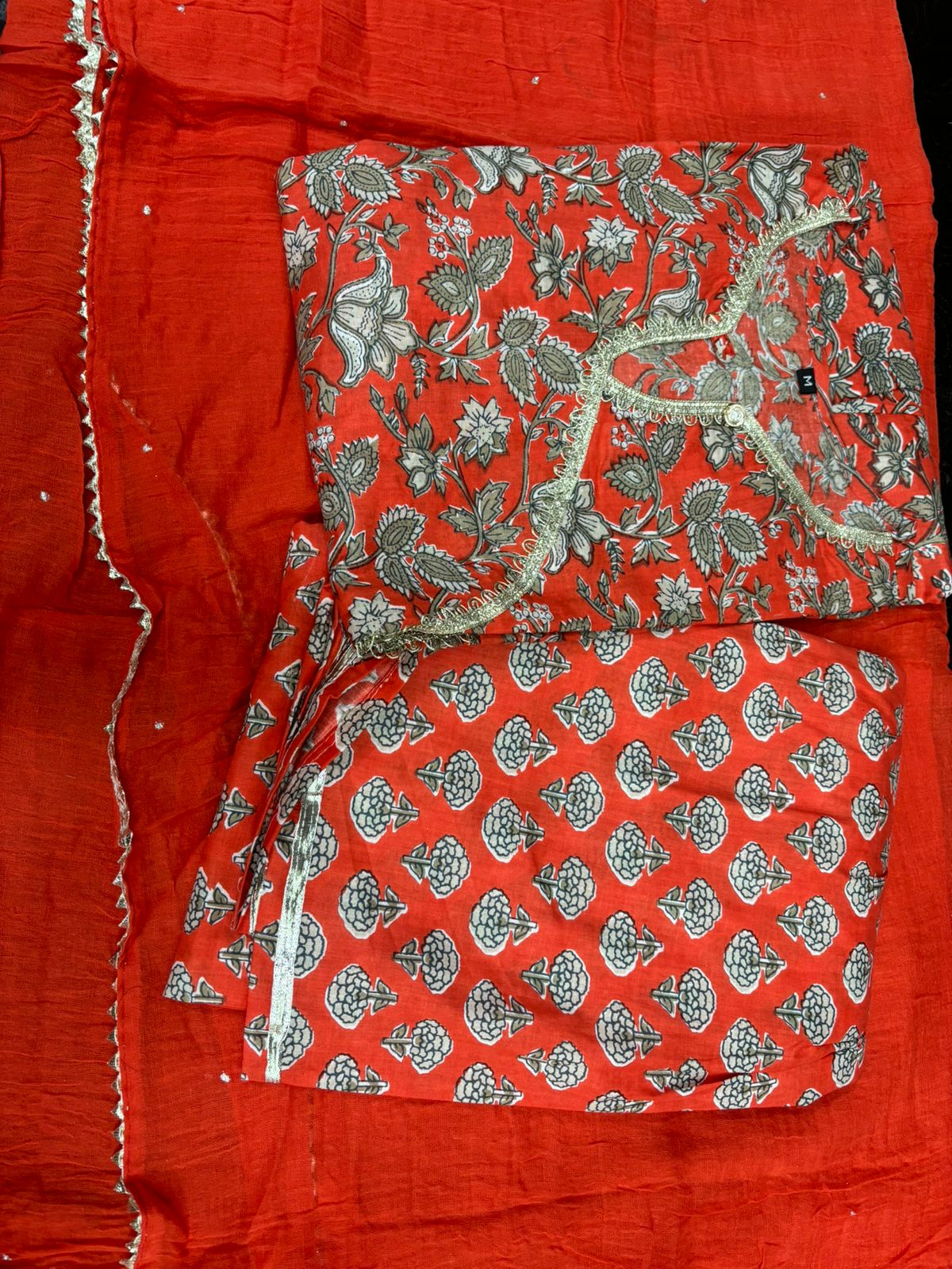 Sharara suit set with procion prints