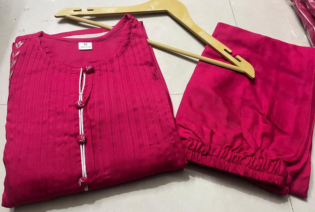 Rayon fabric office wear kurti-pant (5 colour options)