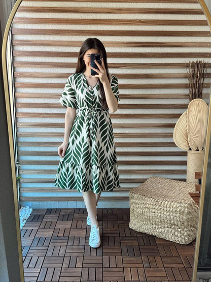 Beautiful summer vibe cotton midi-dress!