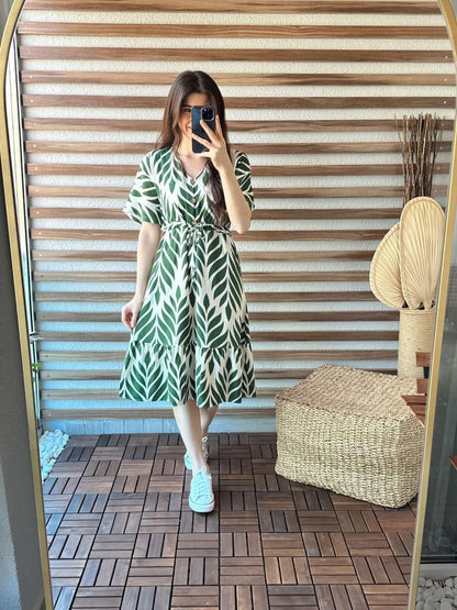 Beautiful summer vibe cotton midi-dress!