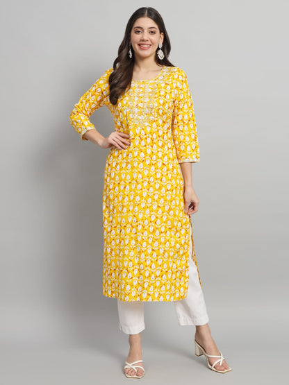 Procion printed rayon straight kurta pant set