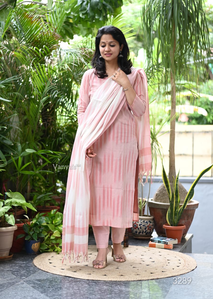 A south Indian elegance: premium south cotton kurta set- II