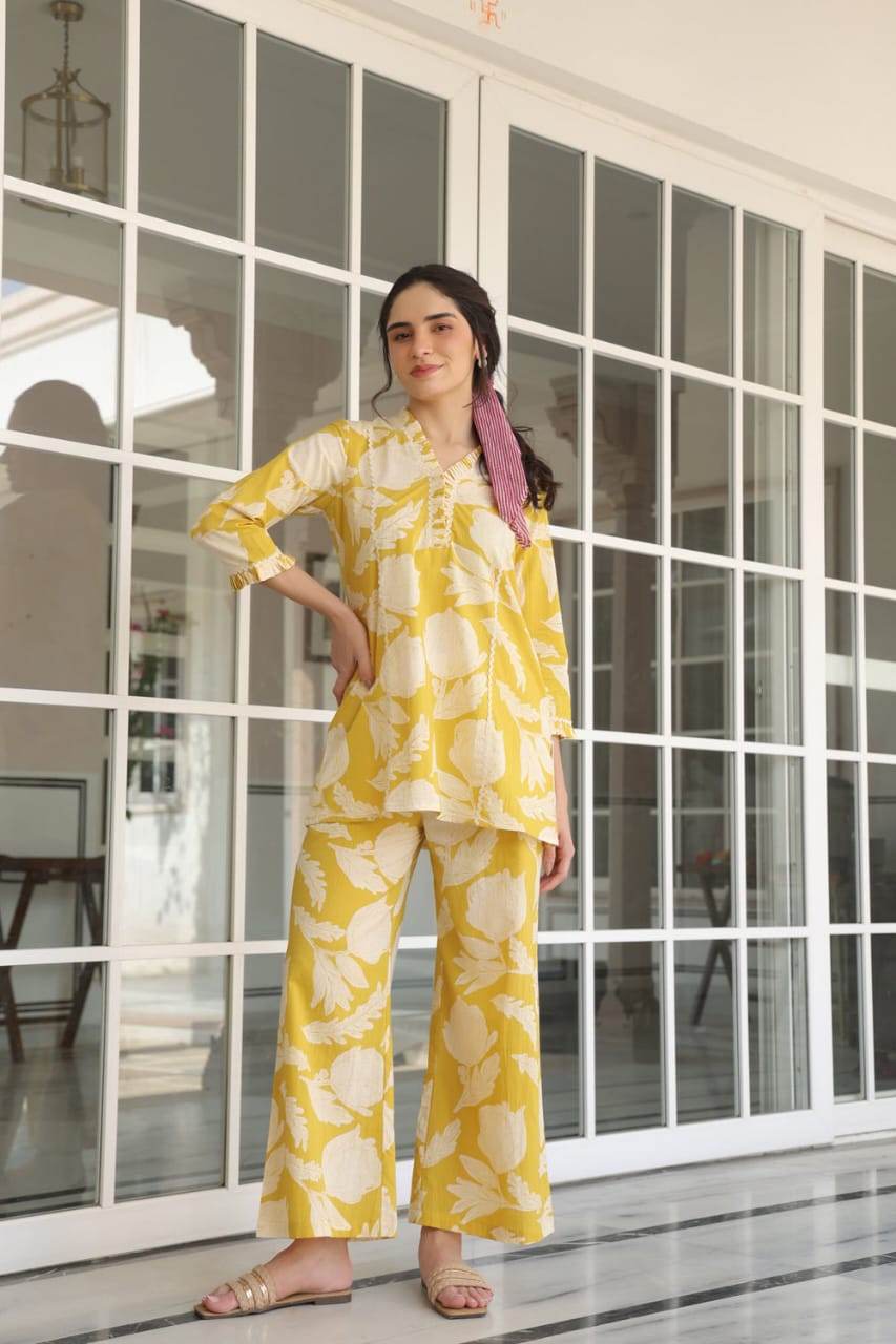 Stylish summer wear cotton co-ord set - Eraya