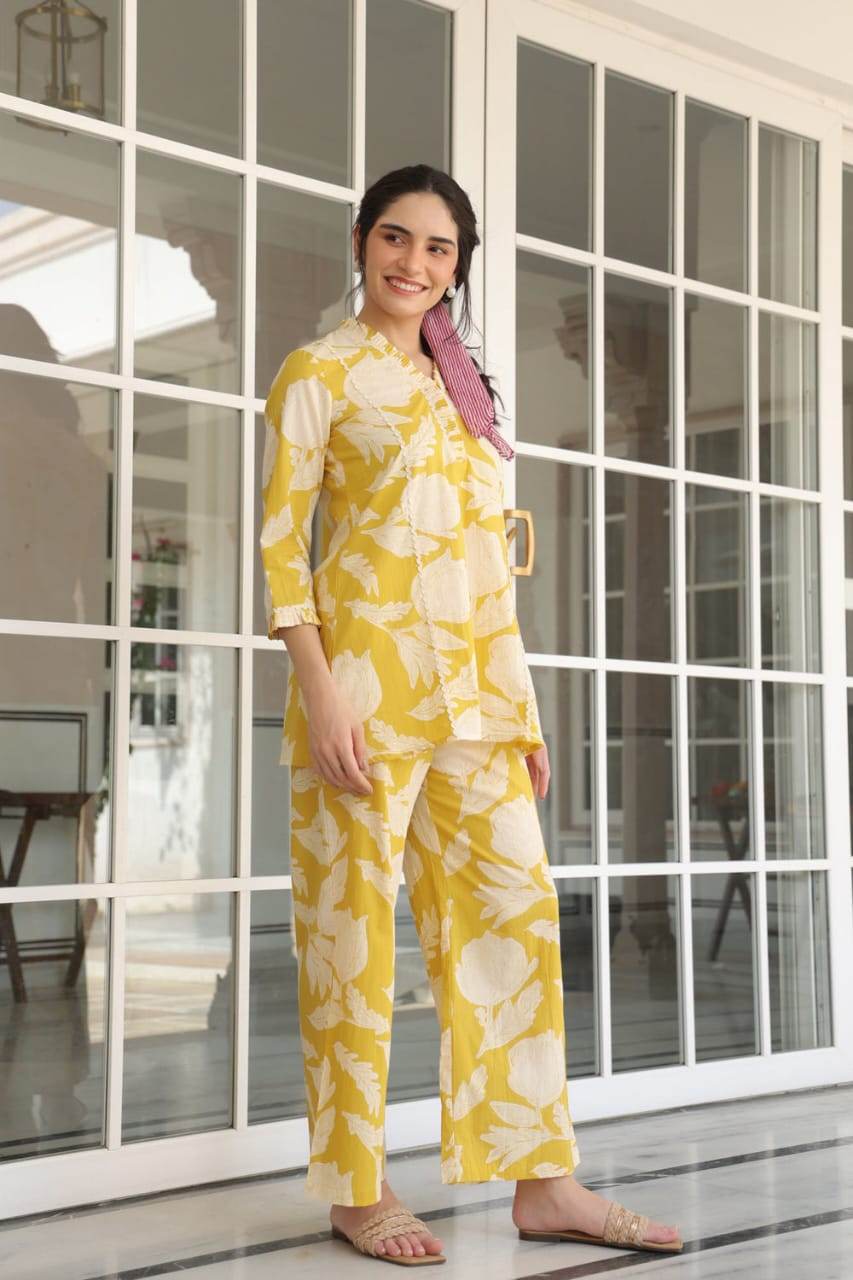 Stylish summer wear cotton co-ord set - Eraya