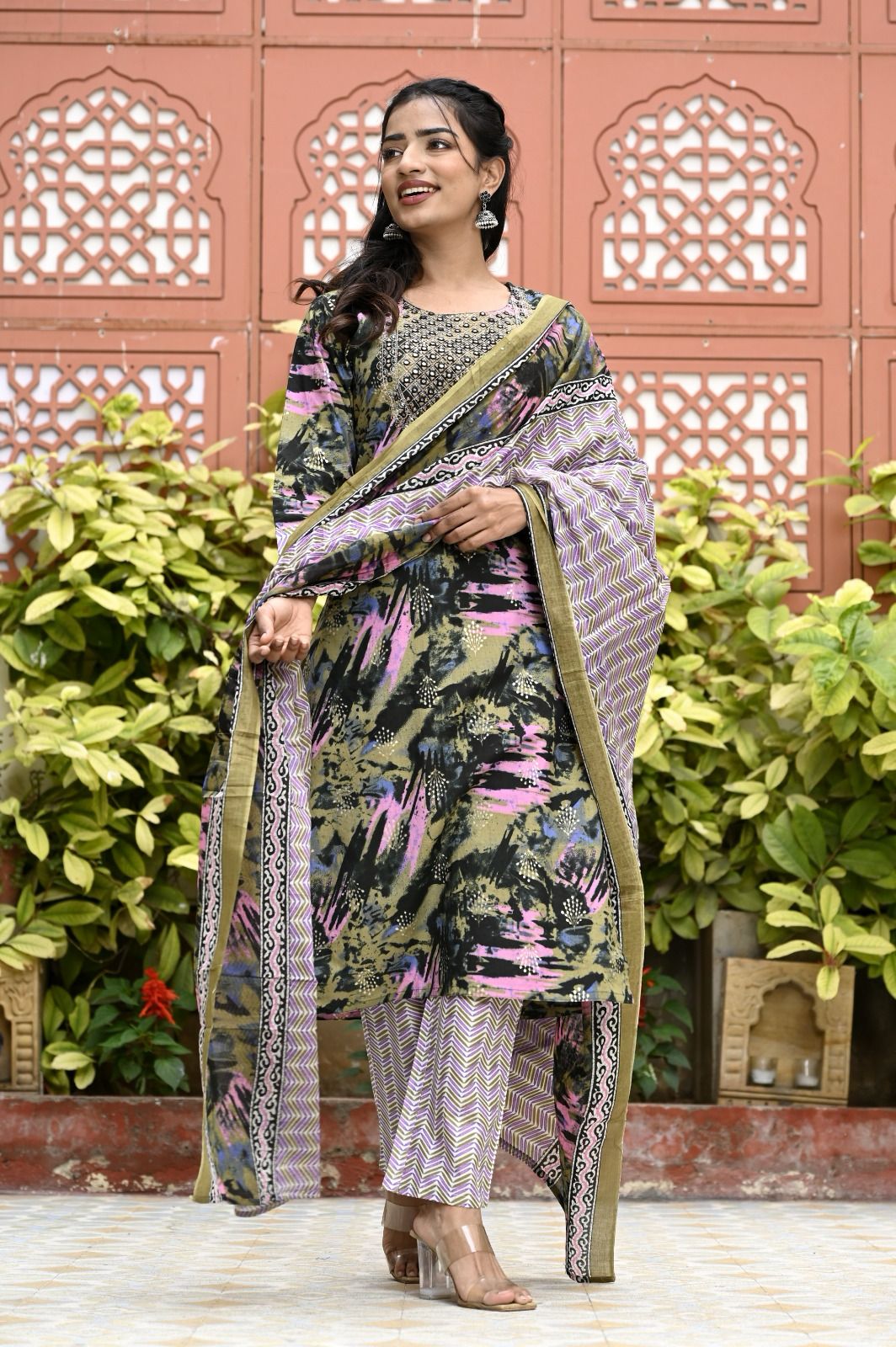 Premium fabric cotton kurti set