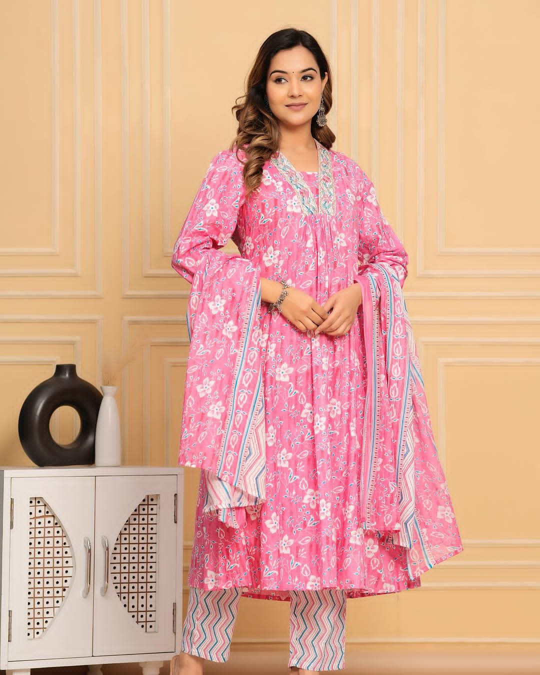 Elegant A-line kurti set