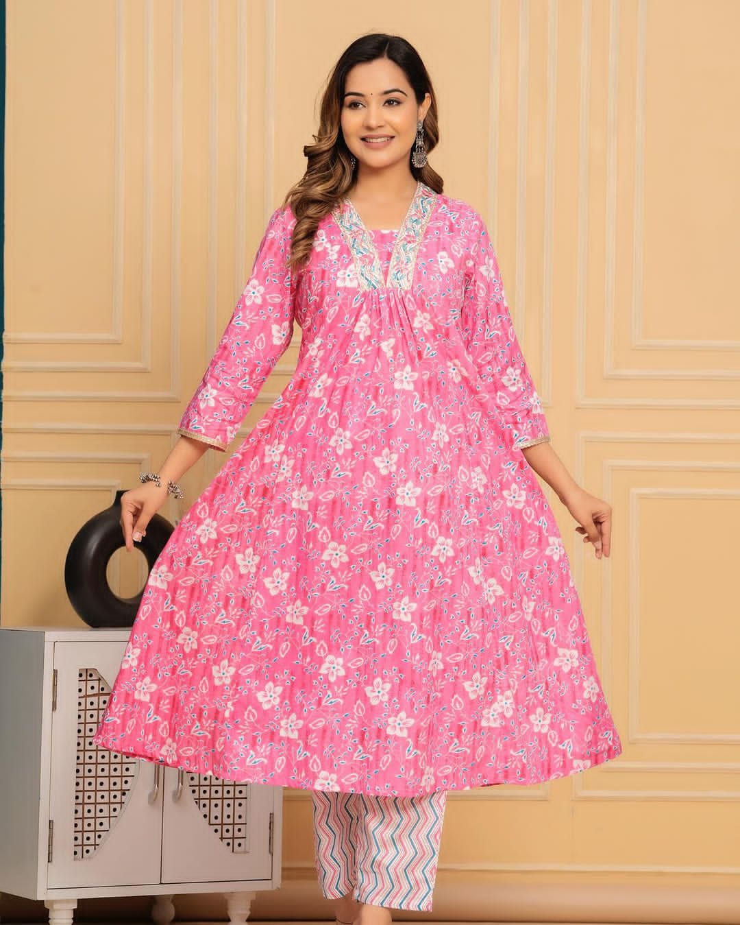 Elegant A-line kurti set