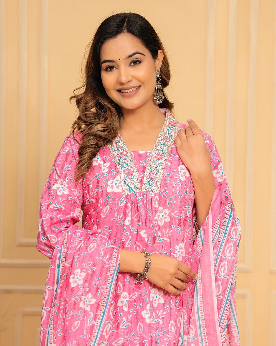 Elegant A-line kurti set