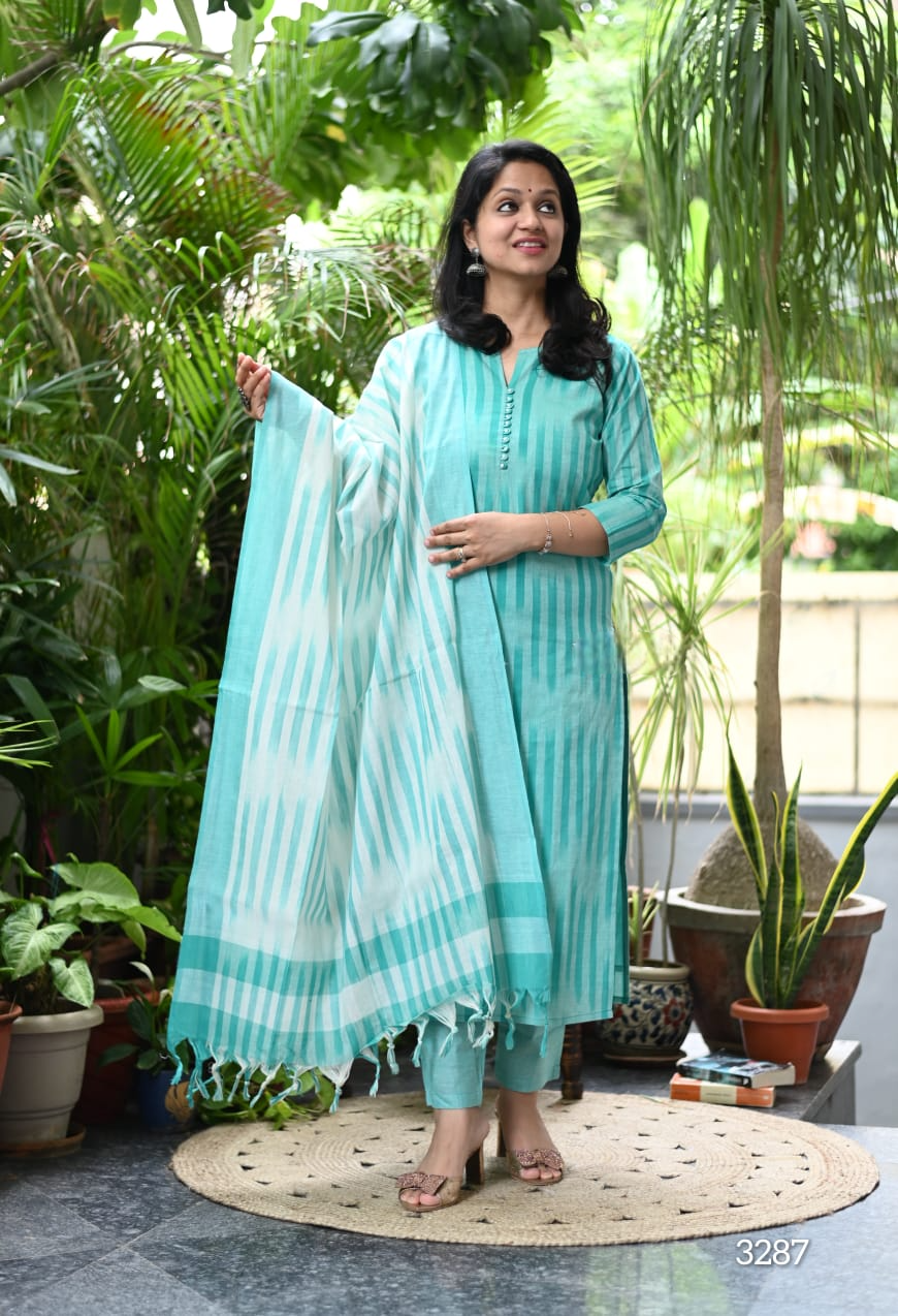 A south Indian elegance: premium south cotton kurta set