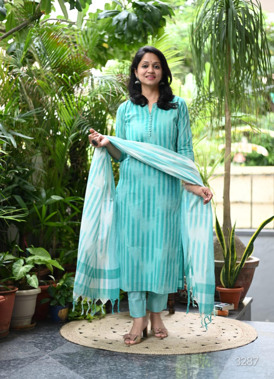 A south Indian elegance: premium south cotton kurta set