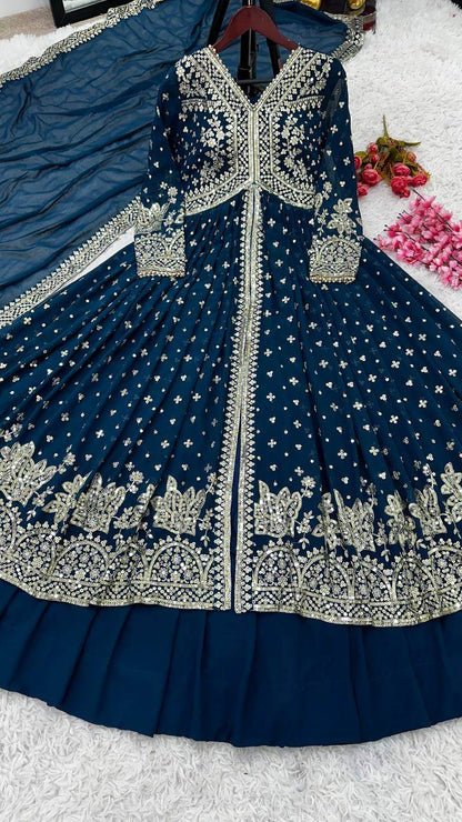 Wedding wear heavy work flared lehanga set - Eraya